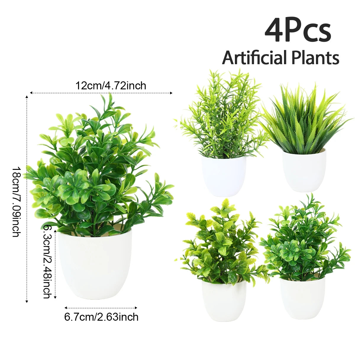 Artificial Potted Plants for Party Decorations - Happy Birthday, Wedding, Baby Shower