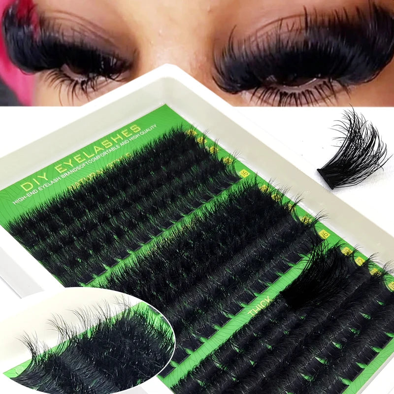 Fluffy Lash Clusters 10-16mm DIY Eyelash Extensions False Lashes Pack