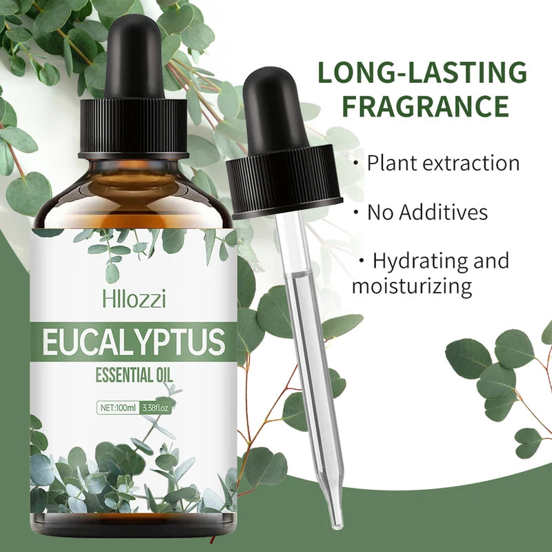 Eucalyptus Essential Oil for Skin & Body Moisturizing Massage - 10ml/30ml/100ml