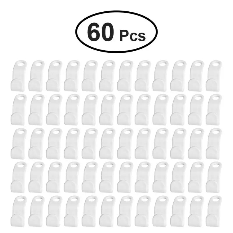 60PCS Plastic Hanger Connection Hooks Stackable Space-Saving Closet Organizer