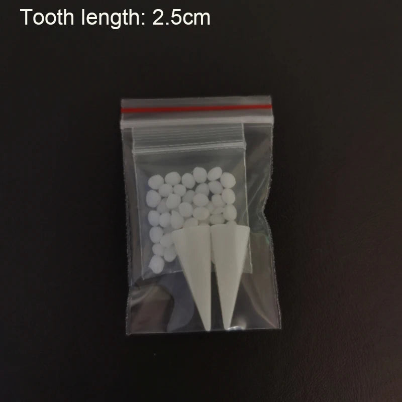 Halloween Vampire Fangs Props DIY Resin False Teeth with Glue - Multiple Colors