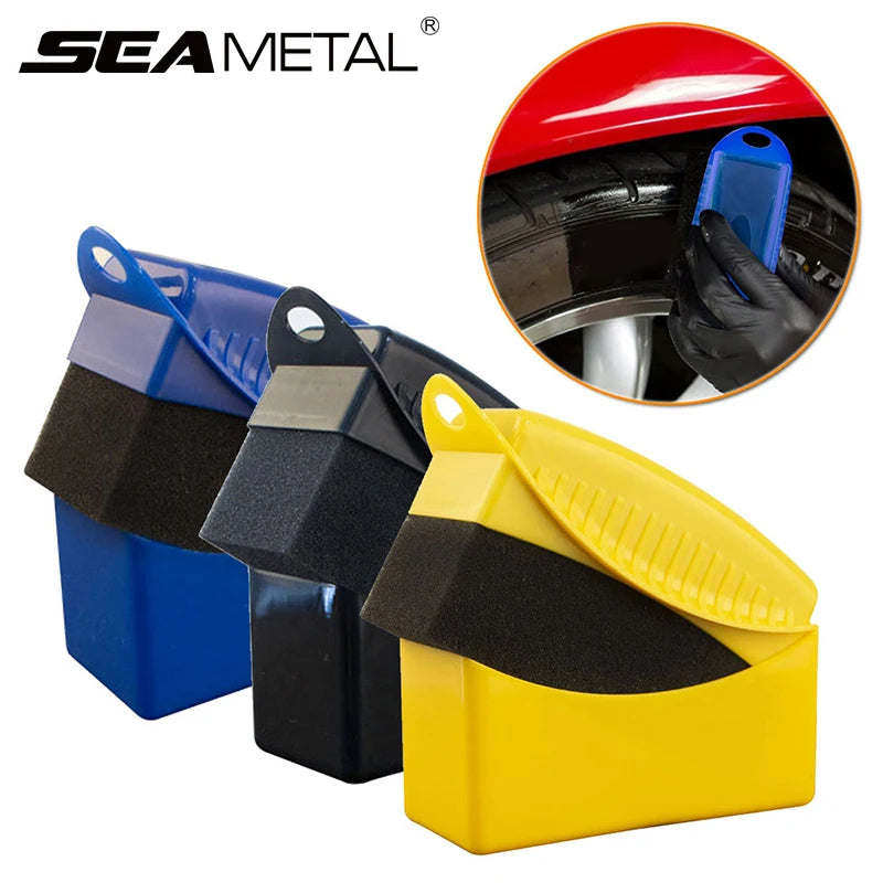 Car Wheel Polishing Sponge Brush with Cover - Tire & Wheel Cleaning Tool