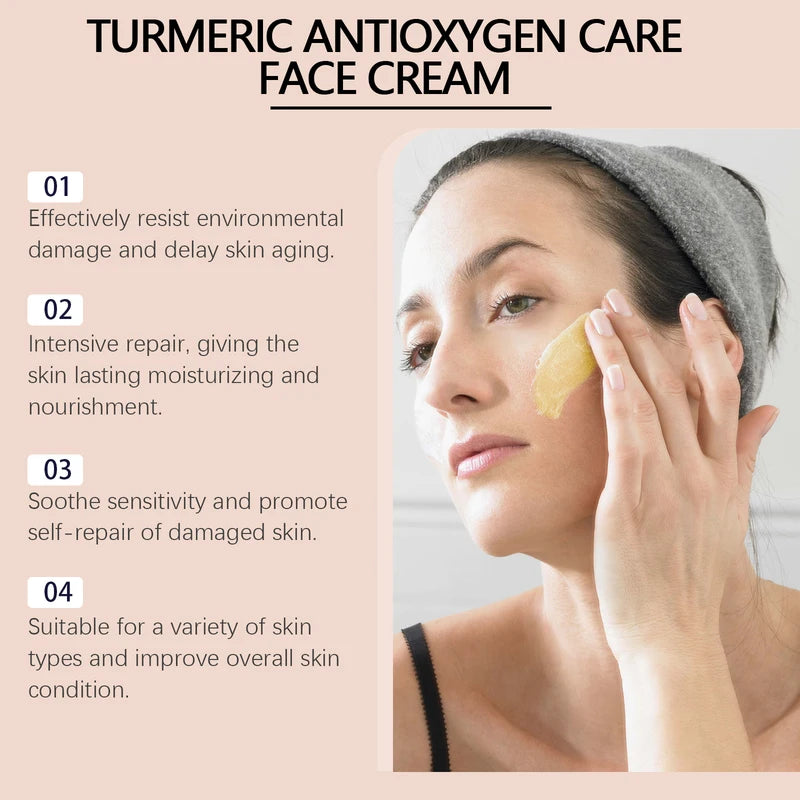 Turmeric Face Cream for Acne Dark Spots Brightening & Pore Care 30g