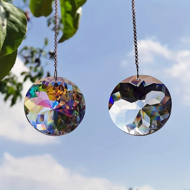 Crystal Solar Rainbow Maker for Windows - 2PCS 45mm Sun Catcher Decor