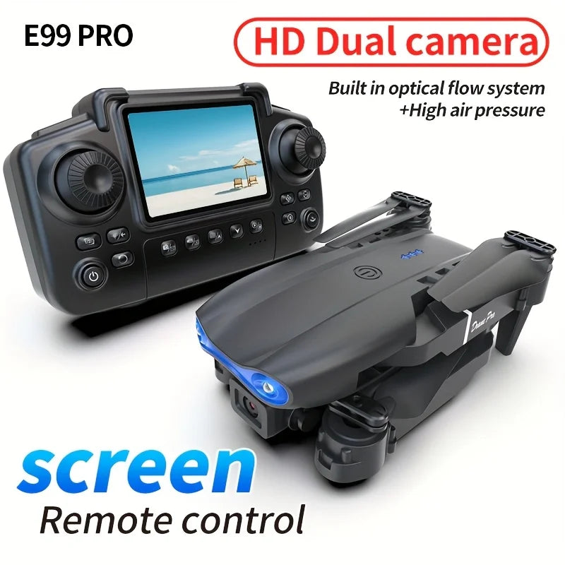 Foldable Drone with Dual 8K Cameras, Remote Control, 2 Batteries, and One-Key Return