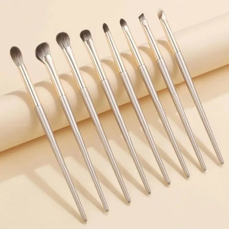 8Pcs Eye Makeup Brush Set for Eyeshadow & Eyeliner - Soft Synthetic Bristles