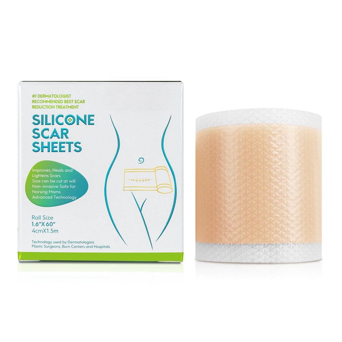 Silicone Scar Sheets Roll - Waterproof Breathable Self-Adhesive Cover Tape