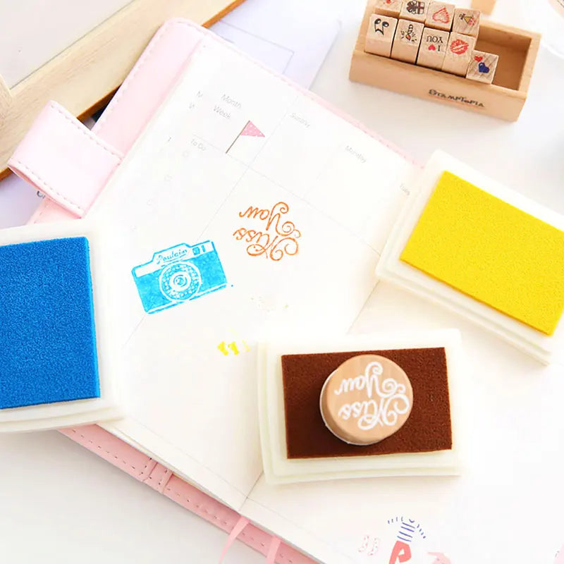 Colorful Ink Pad for Stamp DIY Rubber Seals Scrapbooking Stationery Art