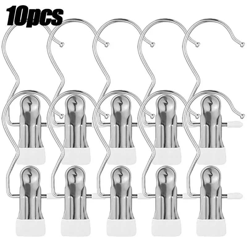 Multifunctional Clothes Pegs Clip Laundry Tongs Pants Hanger Storage Hook