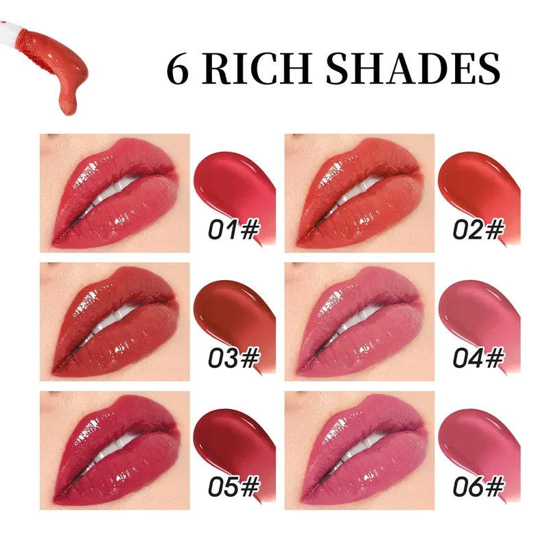 Water Gloss Lip Glaze - Moisturizing Long-Lasting Lipstick & Lip Gloss