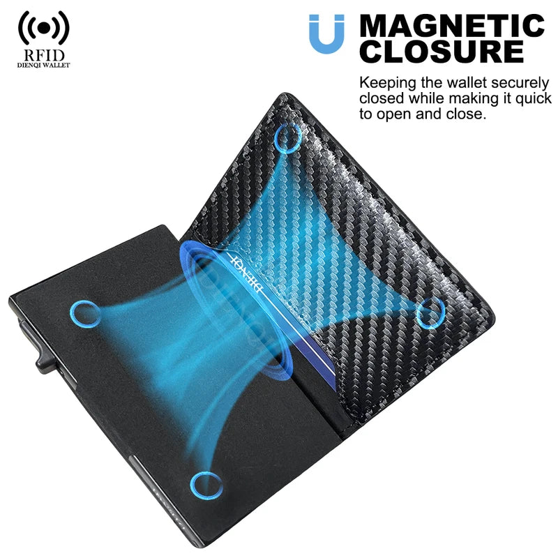 RFID Credit Card Holder Wallet for Men Slim Aluminum Minimalist Card Case