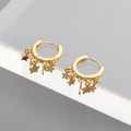Gold-Plated Star Tassel Dangle Earrings for Women Vintage Jewelry Gift