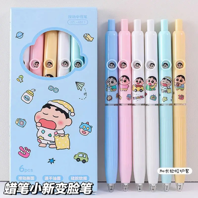 Cute Cartoon Shin-chan Gel Pen - Retractable Kawaii Stationery for Students