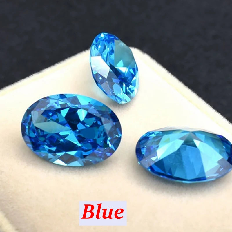Natural Mined Aquamarine Loose Gemstone 12-16mm Oval Cut for Jewelry Making