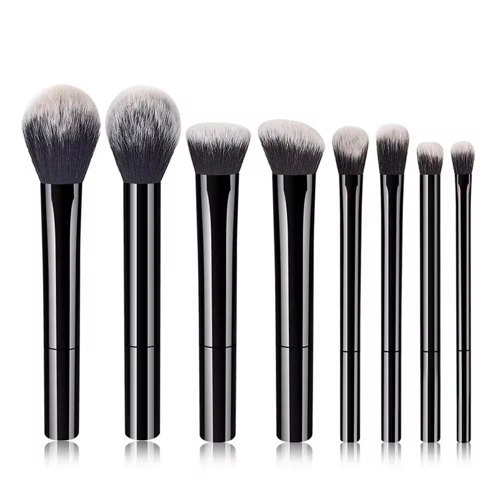 8-Piece Makeup Brush Set with Synthetic Bristles for Foundation, Blush & Eyeshadow