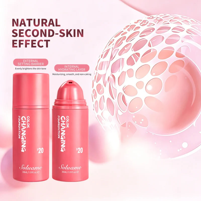 Color Changing Liquid Foundation SPF 20 Sunscreen for Natural Look - 30ml