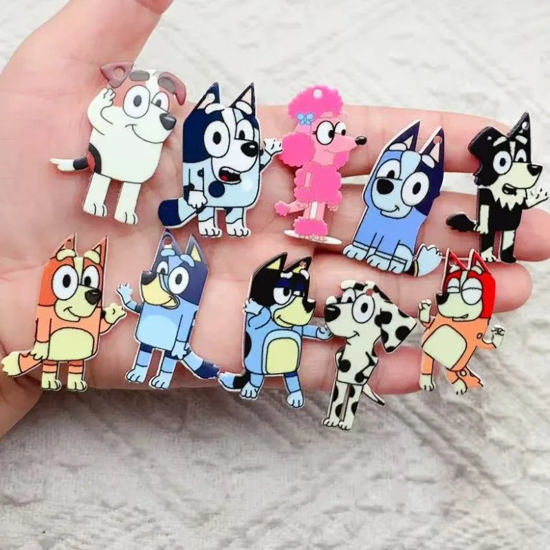 10pcs Acrylic Animal Charms for Jewelry Making & Crafts - Dog, Cat, Bird Pendant Pendants