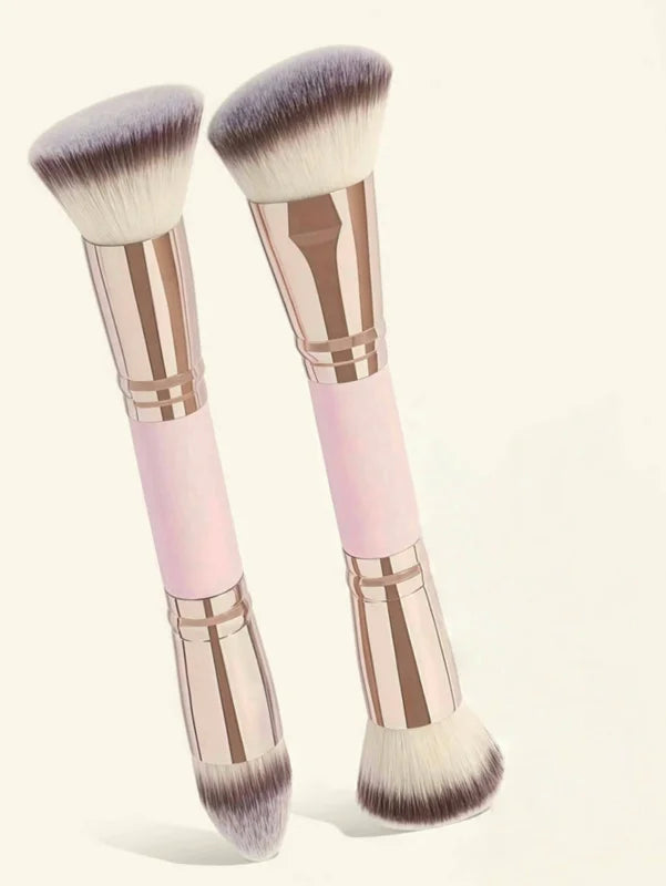 Double-Ended Foundation Brush Set for Face Makeup Contour & Concealer