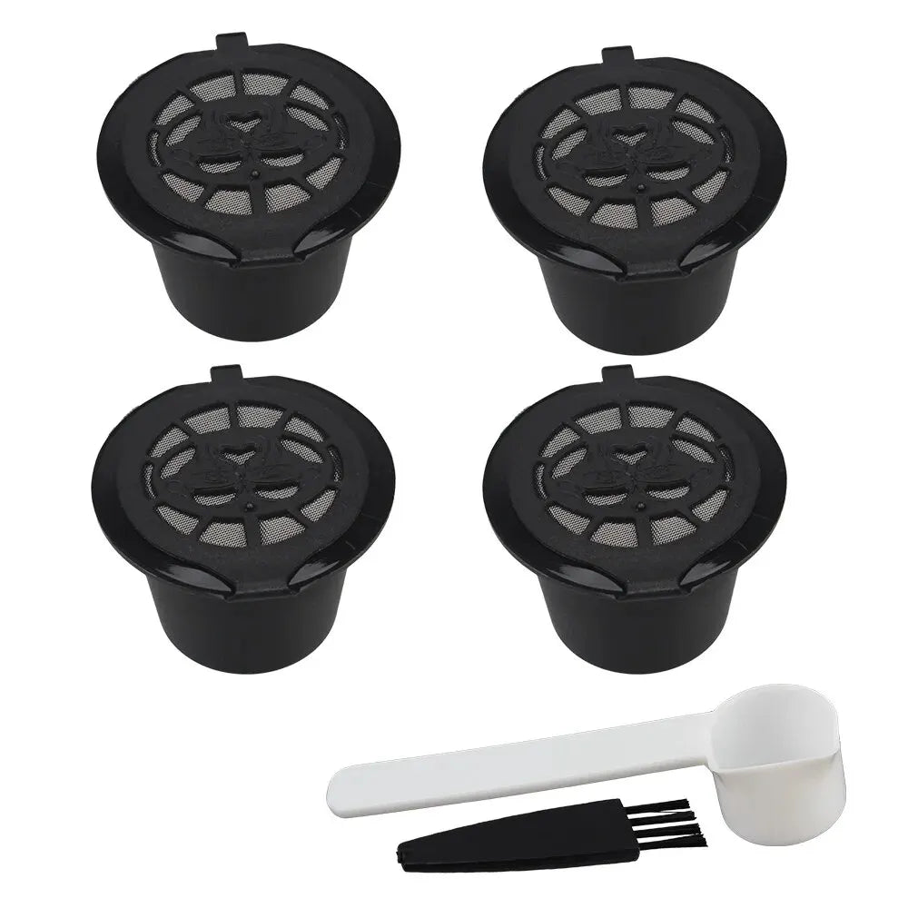 Reusable Coffee Capsules Set for Nespresso with Spoon & Brush - Food Grade PP