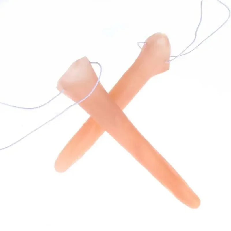 Halloween Witch Long Nose Prop with Elastic Band - Cosplay & Party Accessory