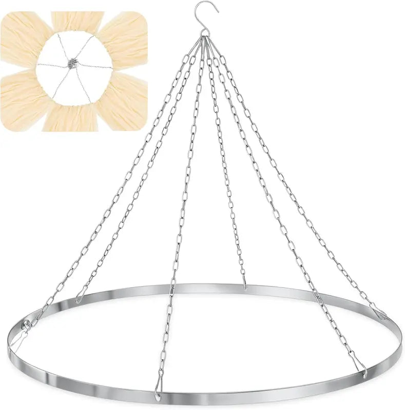 12/24 Inch Silver Metallic Ceiling Drape Kit for Weddings & Events - Hardware Included