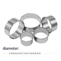 5-Piece Stainless Steel Biscuit and Dumpling Mold Set for Baking & Pastry Making