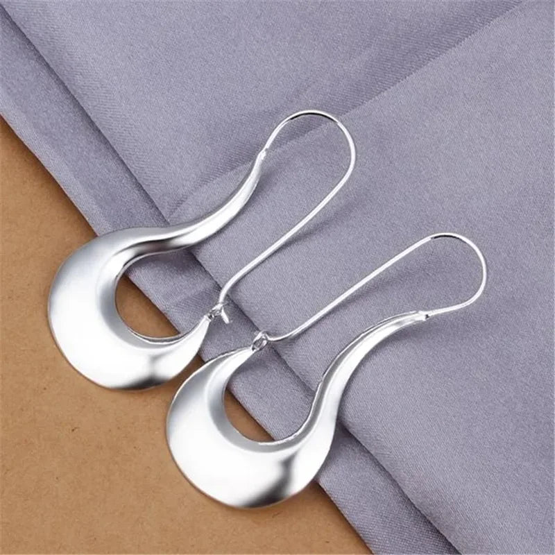925 Sterling Silver Drop Earrings for Women Jewelry Engagement Wedding Party Gift