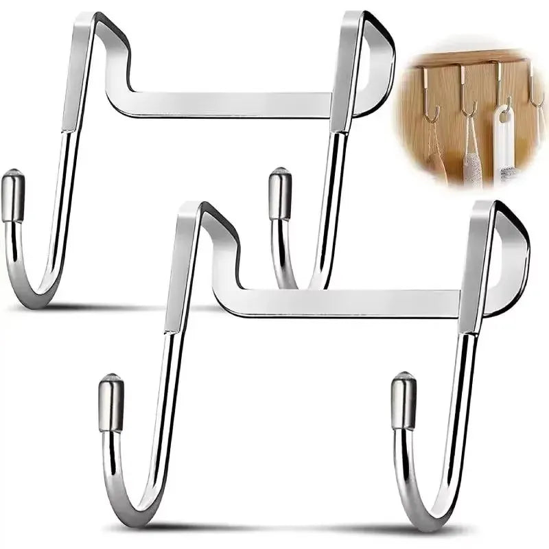 Stainless Steel S-Shape Hooks Set for Kitchen & Bathroom Storage - 5 Pack