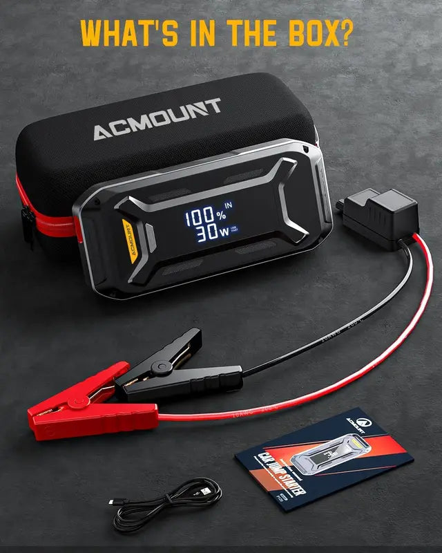 5000A Car Jump Starter Portable Battery Booster for 12V Gasoline & Diesel Vehicles