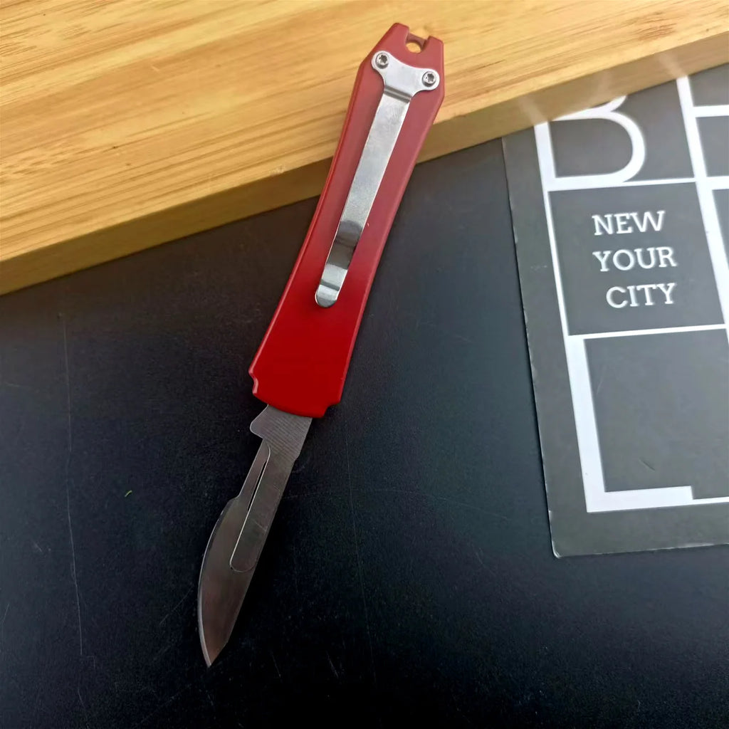 Multi-Purpose Camping & Outdoor Utility Pocket Knife - 440C Steel Blade, Zinc Alloy Handle