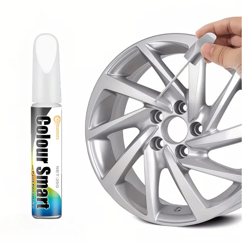 Car Touch-Up Paint Brush for Scratches - White, Easy & Durable