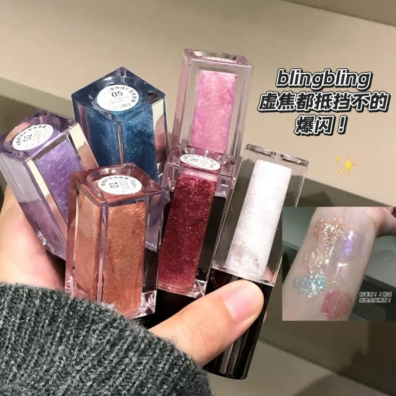 Multichrome Lip Gloss with Glitter & Mirror Effect - Sparkling 3D Lip Shine
