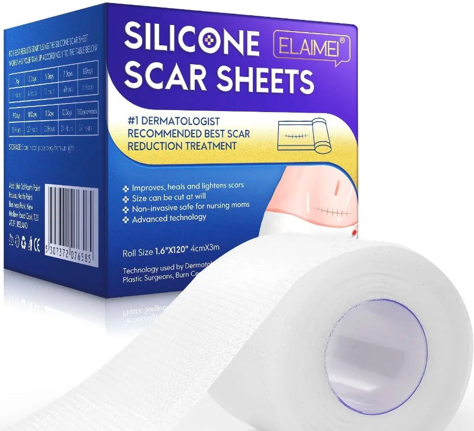 Silicone Scar Sheets 1/2 Roll 4cm x 3m - Dermatologist Recommended Healing