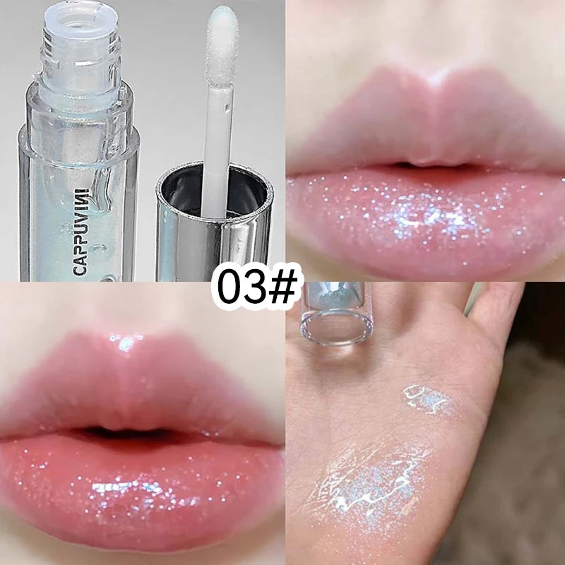 Moisturizing Lip Oil Gloss with Mirror Effect - 5 Colors, Long-Lasting Hydration & Brightening