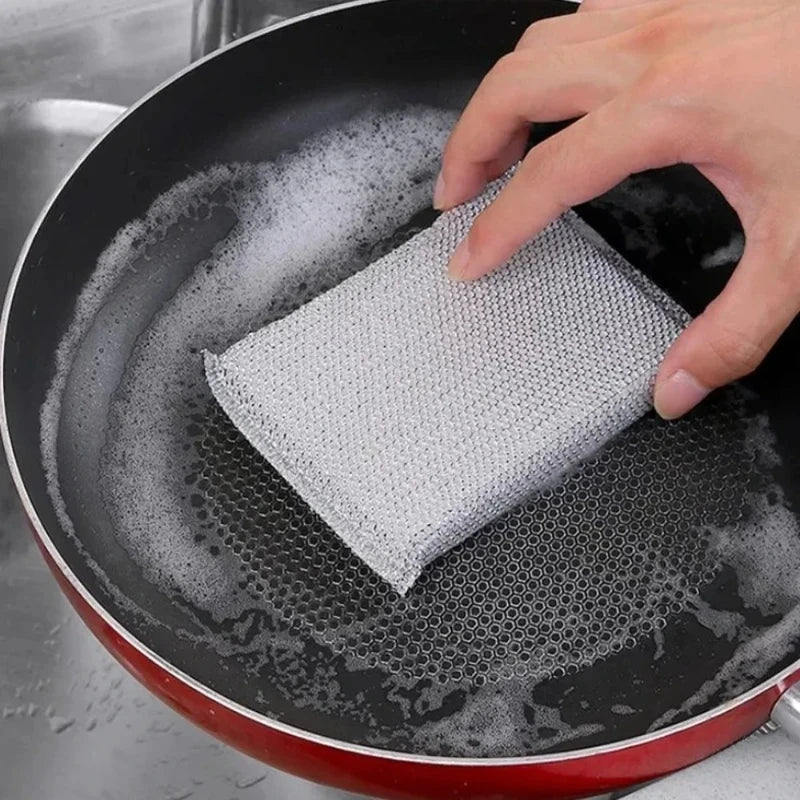 4 Pack Gentle Kitchen Sponges - Scratch-Free Cleaning Pads for Pots & Pans