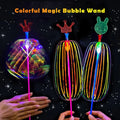 Rainbow LED Bubble Wand Toy - Colorful Luminous Kids Party Favors