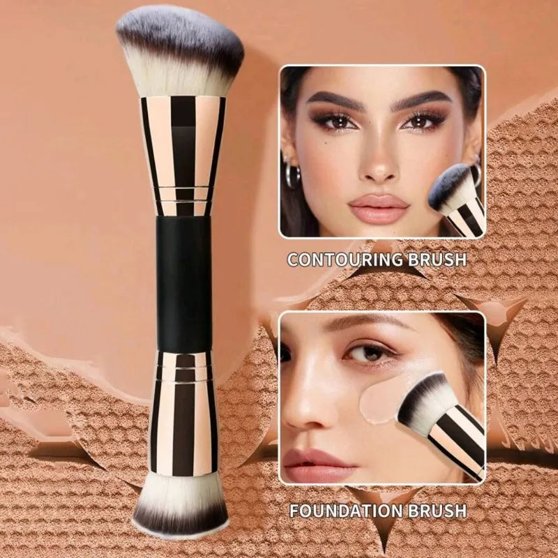 Double-Ended Makeup Brush Set - Multi-Functional Foundation Blush Contour