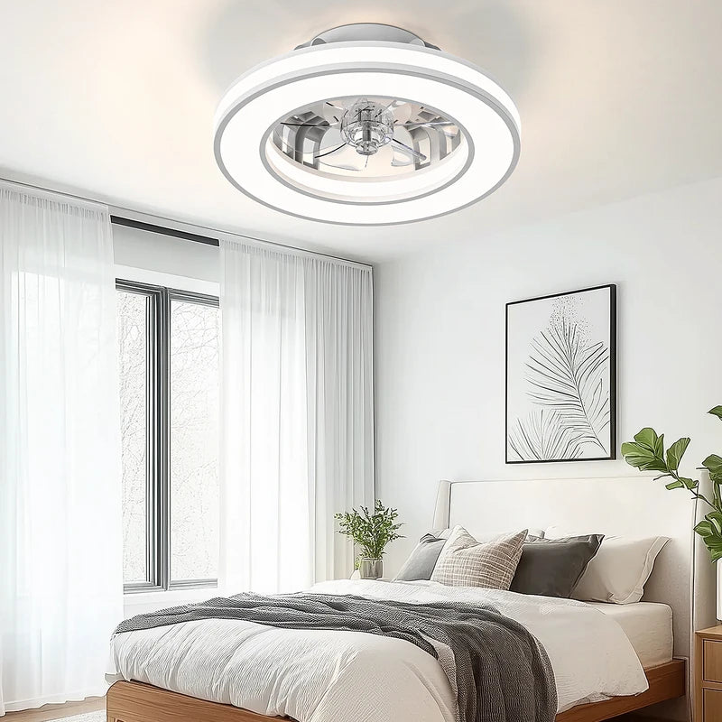 16 Inch LED Ceiling Fan with Remote Control & Dimming for Living Room Bedroom