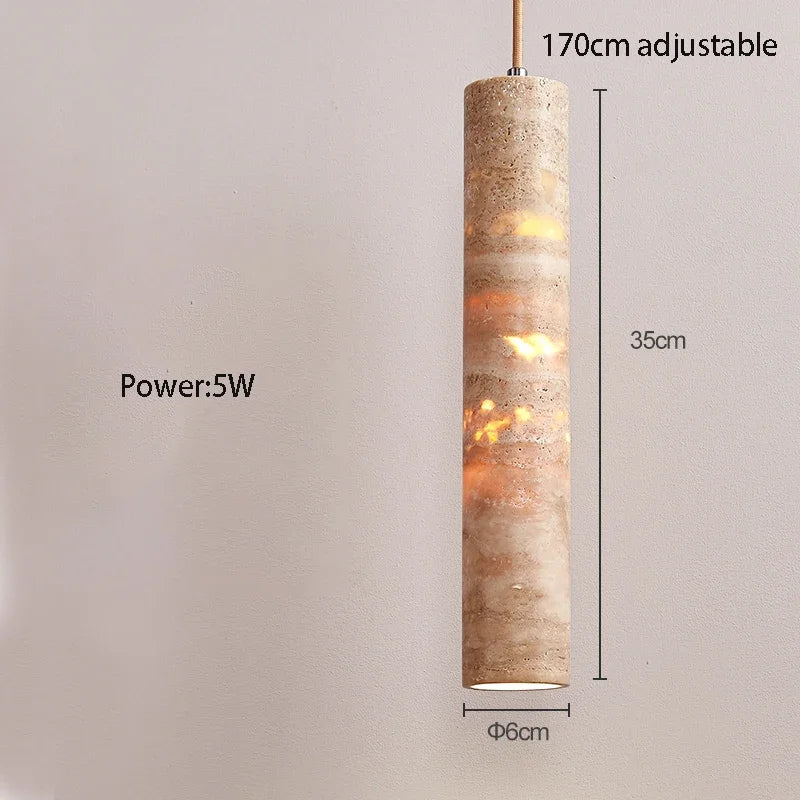 Marble LED Pendant Light Fixture for Kitchen & Restaurant - Luxury Strip Chandelier