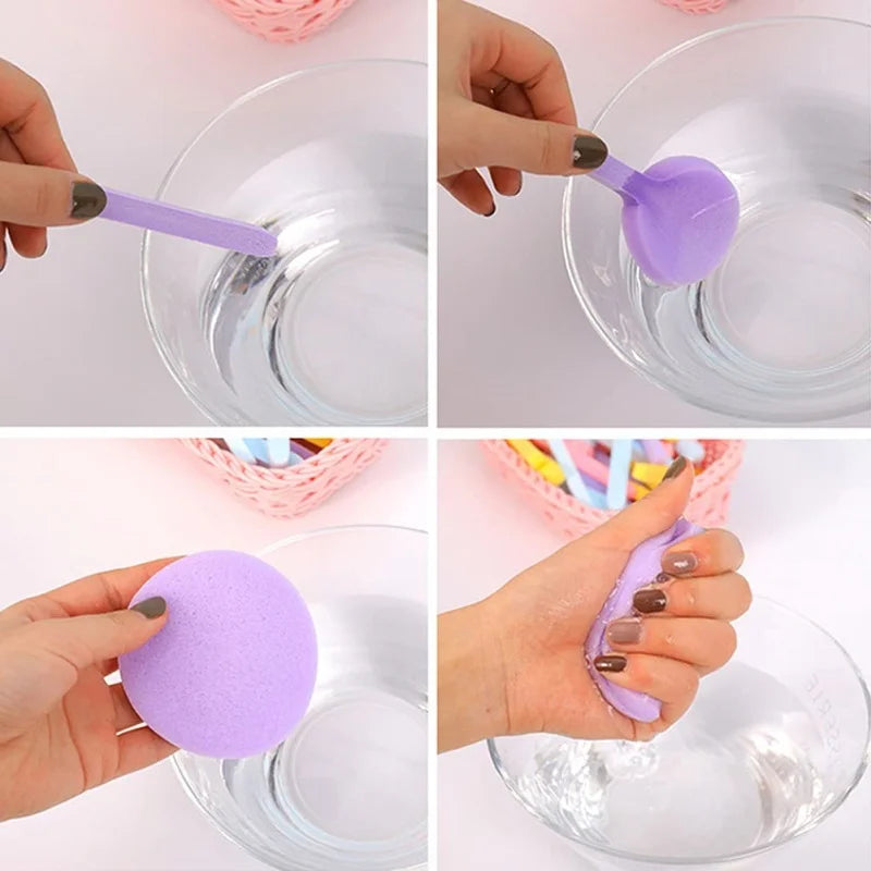 Face Wash Puff with Storage Box - Facial Cleansing Sponge for Makeup Removal