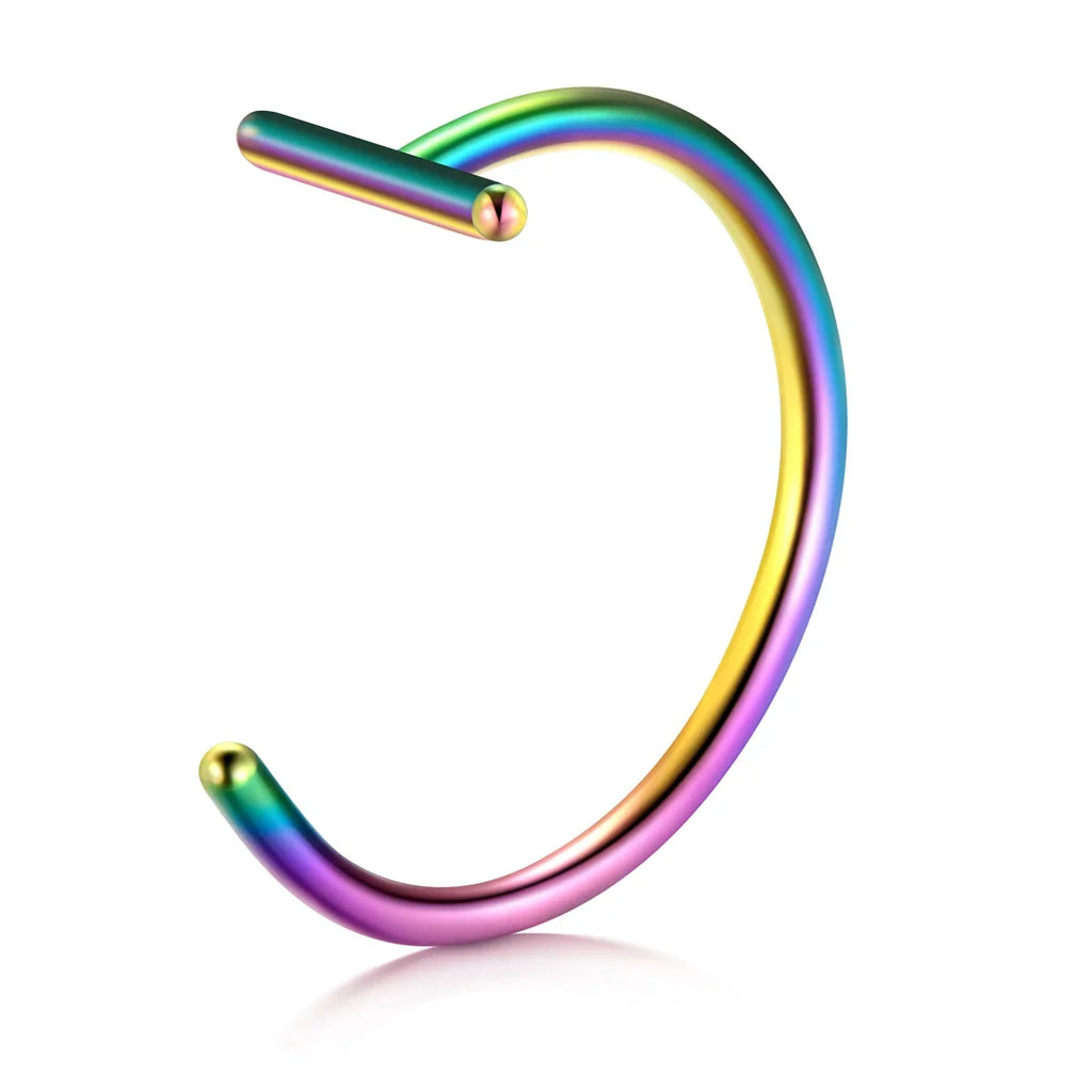 Fake Lip Nose Septum Piercing Rings Body Clip Hoop - Multiple Colors