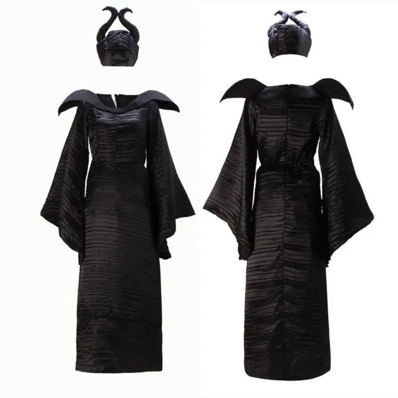 Maleficent Witch Costume Dress for Women Halloween Gothic Vampire Stepmother
