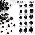 300pcs Mixed Sizes Crystal Rondelle Light AB Gems Loose Beads for Jewelry Making