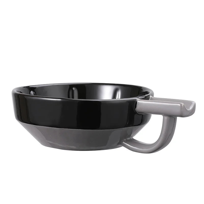 Shaving Bowl with Brush Holder - Wet Shaving Foam Soap Dish & Tool