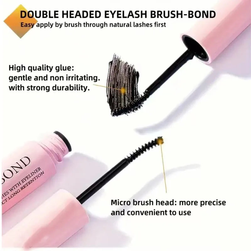 Lash Bond and Seal 2-in-1 Waterproof Clear Lash Glue & Sealant - Strong Hold, DIY 10 ML