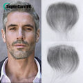 Men's Thin Skin PU Hair Toupee with V Style Frontal for Natural Look