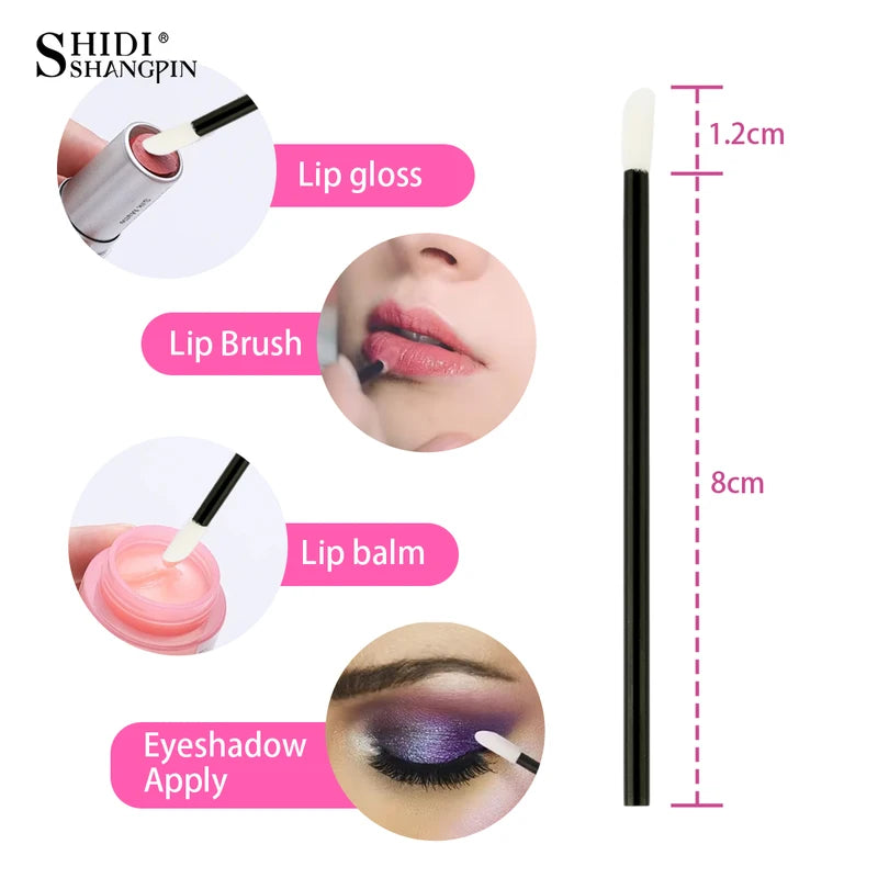 Lip Brush Set 50-1000pcs Cosmetic Makeup Applicators for Lip Gloss & Lipstick