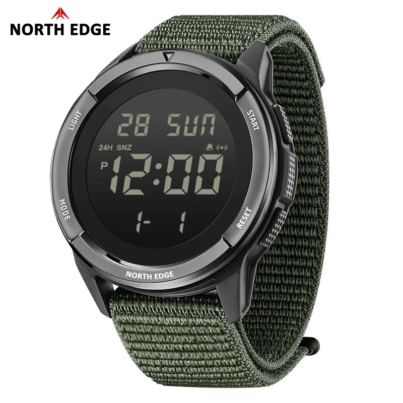 Mens Digital Sports Watch Waterproof 50M with Stopwatch & Luminous Display