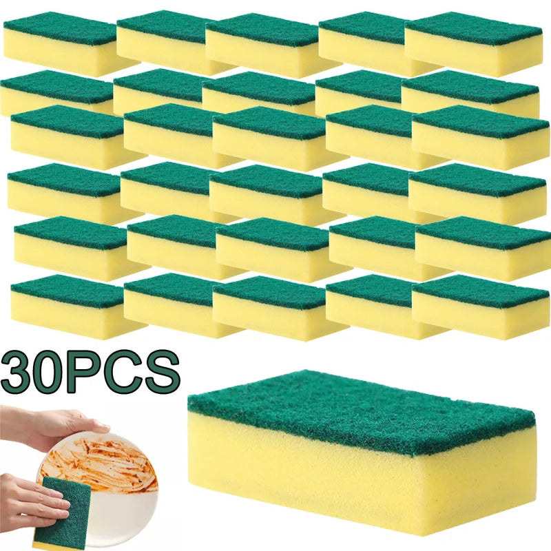 30PCS Kitchen Dish Scrubber Sponges with Nano Emery Rust & Stain Remover Set