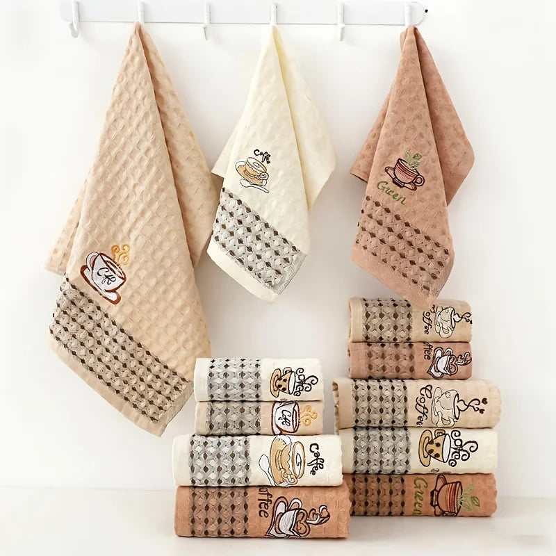 4-Pack Reusable Absorbent Dish Cloths - Kitchen & Bathroom Cleaning Towels